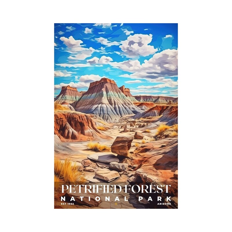 Petrified Forest National Park Poster, Travel Art, Office Poster, Home Decor | S6